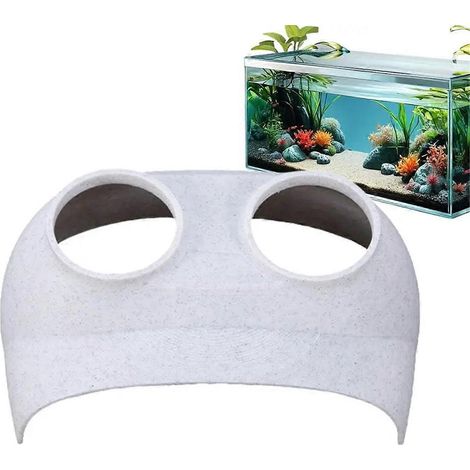 Fischtunnel für Aquarien, PVC-Höhle für Aquarien, Fischhöhlenecke, Dekoration für Garnelenaquarien, Zubehör für Garnelenaquarien B (1/5)
