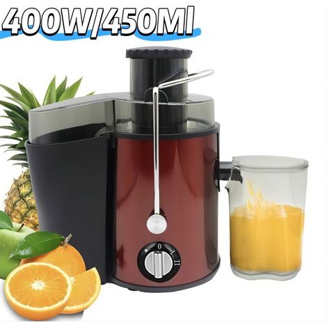 1 pièce Extracteur de jus, 400 W, 450 ml, 3 vitesses, rendement élevé, pour fruits et légumes, usage domestique (1/5)