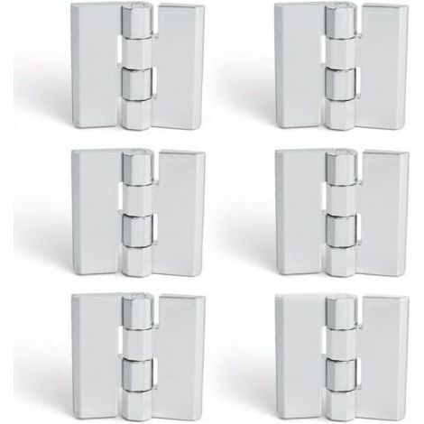 6 Pièces Trous de Charnière Plats Pliants, Charniere Porte Lourde, pour Portes Fixes, Portes D'entrée,Portes de Chambres,Portes de Jardin (1/5)