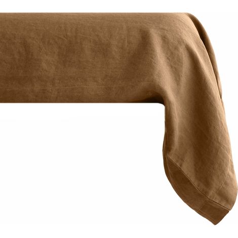 Taie de traversin SONATE lin lavé froissé 195x43 cm (1/5)