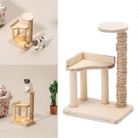 Maison de poupée miniature - Support de rangement multifonctionnel décoratif pour chat (1/4)