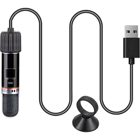 Mini aquarium heater, 8.5 cm, 26°C, automatic constant temperature, USB powered, 10W, for small aquariums (1/5)