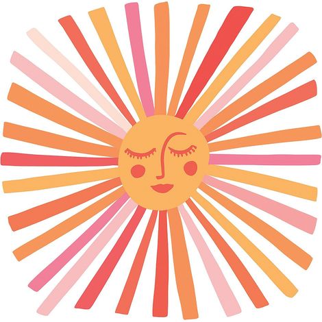 Sticker Mural Géant Soleil Orange (1/5)