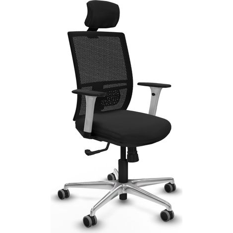 Chaise de bureau piqueras y crespo Yunquera blanc support lombaire (1/2)