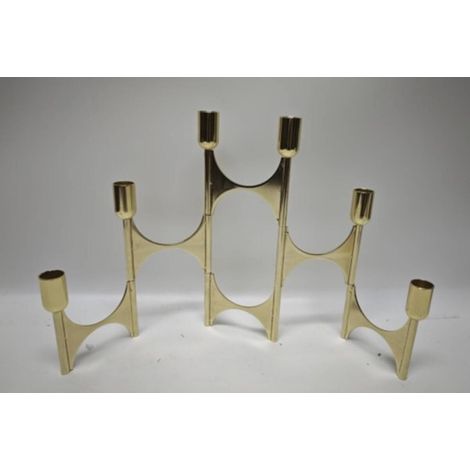 Candelabro crush, altezza 48 cm, dorato - Atmosphera créateur d'intérieur (1/2)