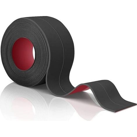 Bandeau de finition de cuisine Revêtement d'angle pliant 19x19mm en pvc avec bandes adhésives en mousse, bande décorative noir de 6m de long (SKU produit : 95937638  SKU Offre : 25507liu01) (1/2)
