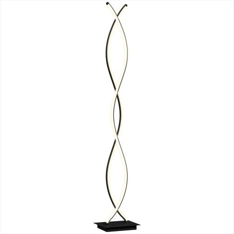 Lampe de table Lampadaire noir en aluminium à double spirale (1/5)
