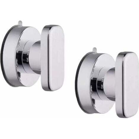Lot de 2 ventouses (65mm) poignée porte porte fenêtre poignée porte en verre ventouse poignée réfrigérateur tiroir salle de bain mur placard tiroir verre ventouse porte bouton meubles bouton de comman (1/4)