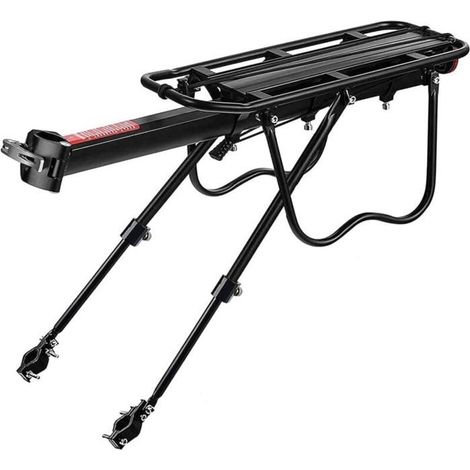 Porte-Bagages pour VTT, Réglable, Installation Rapide, Charge Max 50 kg, Tube Selle ≤ 32 mm, Aluminium, Ailes Latérales Amovibles (1/4)