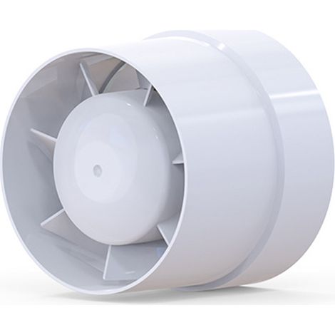 Ventilateur Extracteur - 100 mm - Débit 130 m³/h - 12 W - 220-240 V - 50/60 Hz - Niveau Sonore 34-40 dB - ABS Résistant Aux UV - Pour Canalisations (1/5)