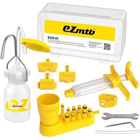 Kit Purge Frein, Frein Hydraulique pour VTT, Purgeur Liquide de Frein, Seringue a Huile, Professionnel Outils Velo pour Shimano, Magura, Tektro, SRAM Series (1/4)