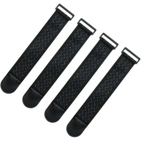 Elastic Strap with Non-Slip Silicone - Cable Tie Clasp Reusable Versatile Organizer Storage for Extension Cables Ropes Watering Hoses Bikes Luggage, 4 Pieces (1/3)