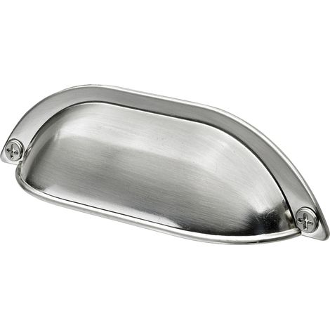Hettich Möbelgriff Muldengriff 96 mm edelstahl optik - 1 Stück Möbelgriff