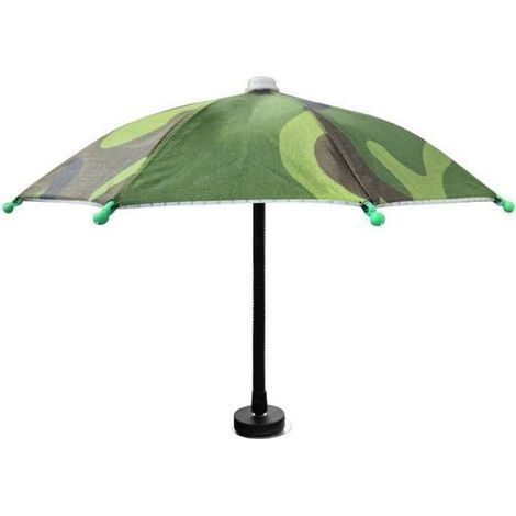 Parapluie magnétique pour téléphone portable, réglable et pliable, idéal pour la plage et l'extérieur (camouflage) (1/5)