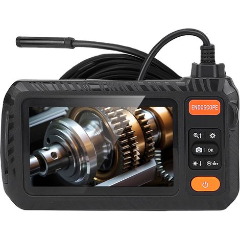 Caméra d'inspection 1080P pour canalisation, sonde endoscopique étanche avec 8 LED, 3 niveaux de luminosité, tête rotative 180°, carte mémoire 32 Go, câble semi-rigide 2 m, entretien appareils et insp (1/2)