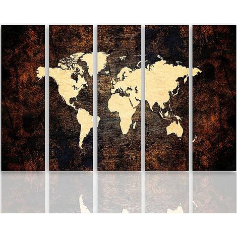 Tableau de la carte du monde sur la scène 2 - 150 x 100 cm (1/5)