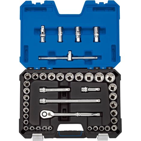 Draper 1/2" Square Drive 41-Piece Combined Socket Set with Metric and AF Sizes (Model 16467) (1/5)
