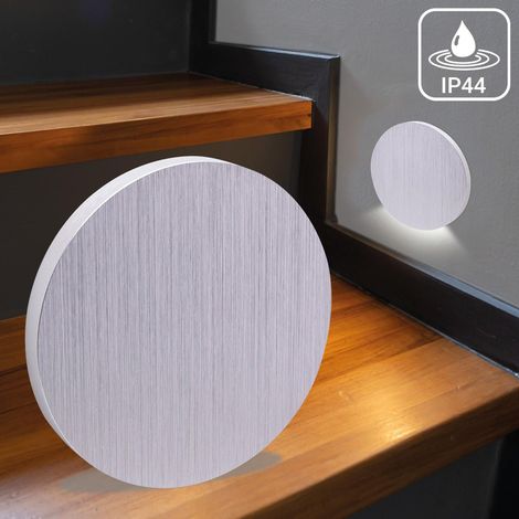 LED Treppenleuchte IP44 Alu-gebürstet - Lichtfarbe: Neutralweiß 1,5W - Lichtaustritt: Kato (1/5)