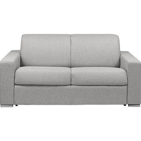 Divano letto 2posti ribalta Doghe larghe 120cm Mater. 14cm Memory foam - Tessuto Grigio - CALITO