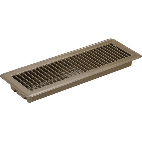 14 X 4 Pouces Grille de Sol, 1Pcs Couvercle de Ventilation en Acier Réglable Décoratif Facile à Ajuster pour Grilles de Sol pour Maison Bureau, Marron (1/5)