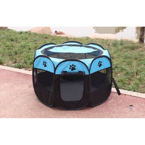 919158cm Parc Chien Parc à Chiot Enclos pour Chiens Chats Pliable Utiliser à l\'intérieur et à l\'extérieur (Bleu) (1/3)