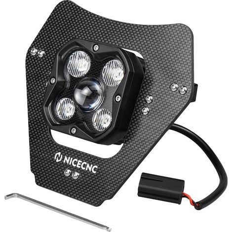 Kit de faros delanteros, 3500 lúmenes, diseño impermeable, negro. (1/2)
