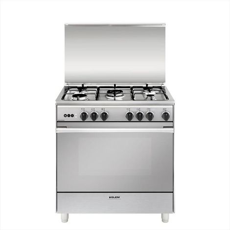 Sconosciuta Cucina a Gas U855VI 5 Fuochi Gas Forno Gas Classe A Dimensioni 80x50 Colore Inox Serie Unica (1/5)
