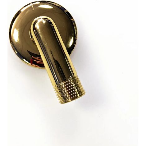 Gold Effect Round Shower Valve Hose Connector Wall Outlet Elbow (1/5)