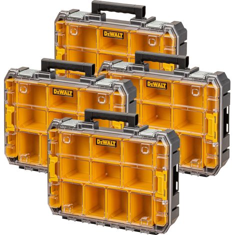 4 x Dewalt DWST82968-1 TSTAK Watersealed Stackable Tool Fixing Organiser Case (1/4)
