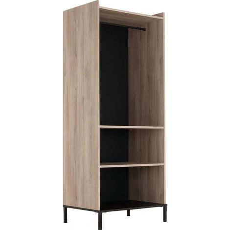 Colonne de rangement dressing décor chêne 200 x 80 cm - IMPERIO 5127 (1/3)