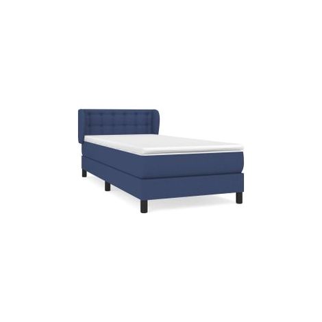 Sommier à lattes de lit avec matelas Bleu 80x200 Tissu (1/5)