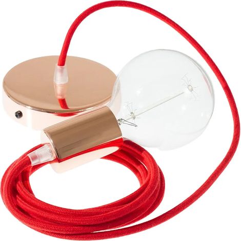 Lámpara colgante creative-cables rc35 cable textil cobre 50 cm (1/3)