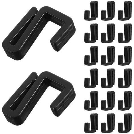 Pack of 20 sturdy plastic S hooks for hanging kitchen utensils, bathroom and office storage. (1/4)