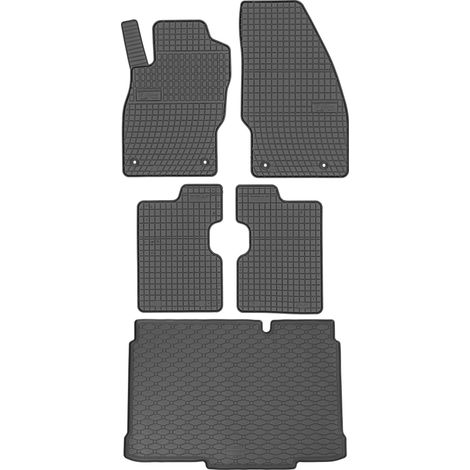 SET di tappetini in gomma per auto e tappetino per bagagliaio per Opel Corsa E Hatchback dal 12/2014 al 05/2019
