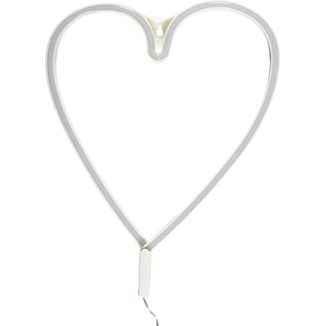 Lampe led effet néon mural coeur arc en ciel avec port USB (1/4)