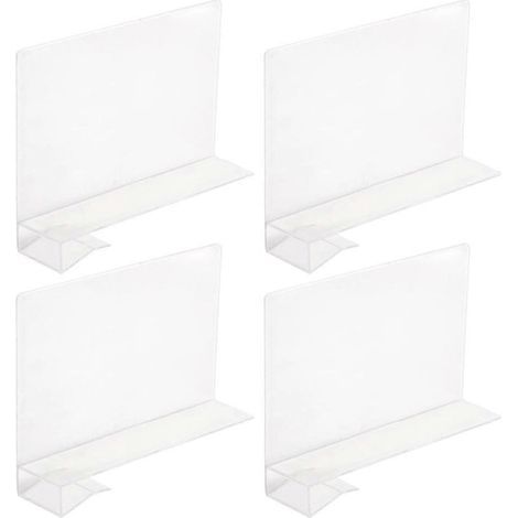 multifunktionale Regaleinteiler aus Kunststoff für Bücherregal und Kleiderschrank – 18,90 x 14,00 x 4,00 cm – Transparent (1/4)