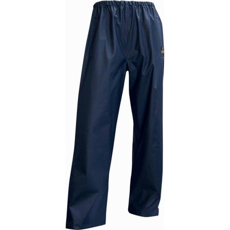 LMA – Pantalon de jardinage imperméable bleu marine – Taille L – Matériau semi-PU avec coutures thermo-soudées – Confort optimal en extérieur (1/5)