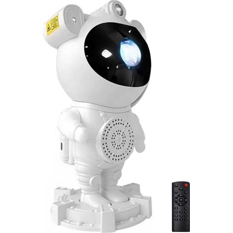 100 - 240 V 50/60 Hz 0,4 A Lampe de projection de nuit étoilée Spaceman Table étoilée complète enfichable Lumière ambiante Bluetooth Synchronisation 1H/2H 8 musiques intégrées avec télécommande (1/5)