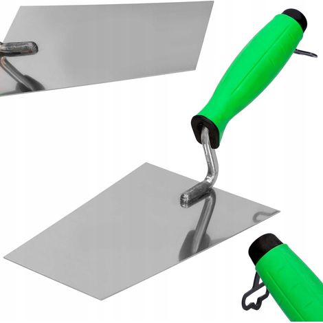 Llana trapezoidal, acero inoxidable, 180 CAUCHO