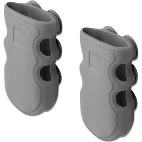 Porte-douche à aspiration en silicone en silicone en silicone (gris) 2 pièces (1/5)