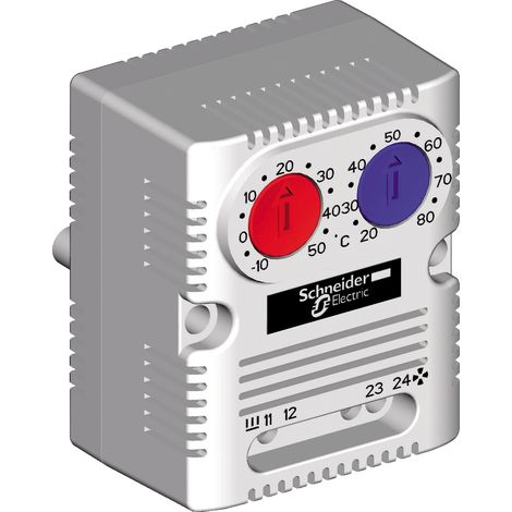 Termostato Doppio Schneider Electric Grigio Chiaro