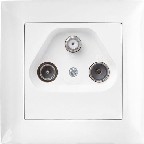 Toolight Presa Antenna Rtv-sat Con Cornice Oste Jnh011-a White (1/5)