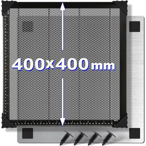Honeycomb Table de travail pour machine à graver laser 400x400x22mm, Table de Lit Laser en Nid d'Abeille Avec plaque en aluminium Dissipation Rapide de la Chaleur, Compatible avec Différen