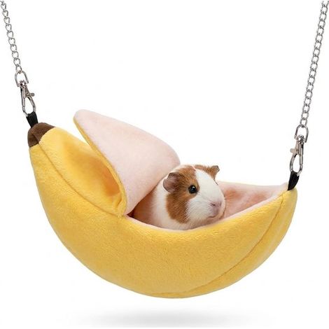 Nid pour planeur de sucre, nid en coton, nid suspendu en banane d'été, nid en cage, nid chaud pour écureuils, rats domestiques, écureuils volants et hamsters. (1/5)