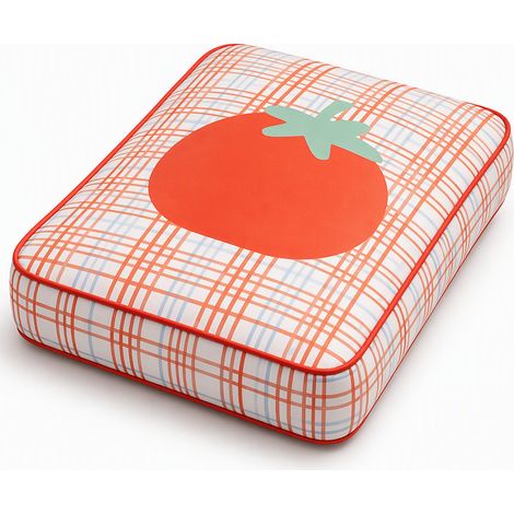Matelas pliable et imperméable rouge motif tomate L 52 x 30 cm (1/5)