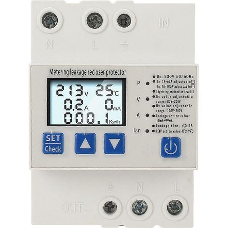 Automatischer Überspannungsschutz mit Selbstwiederherstellung, Schutzgerät für Über- und Unterspannung, AC 230 V, 1 A – 6 (1/4)