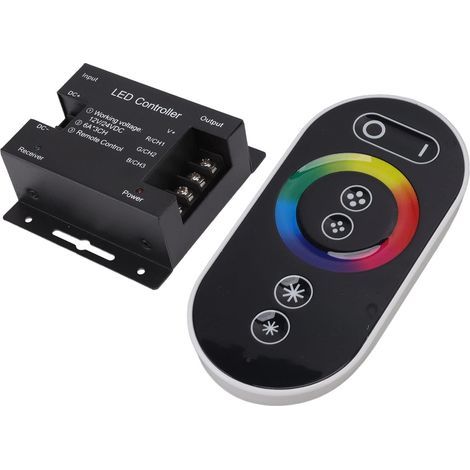3-Kanal-LED-Controller mit Fernbedienung, DC12V/24V Konstantspannungs-RGB-PWM-LED-Lichtsteuerung (1/5)