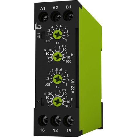 tele 125200 V2ZI10 12-240V AC/DC Zeitrelais Multifunktional  1 St. Zeitbereich: 0.05 s - 100 h 1 Wec