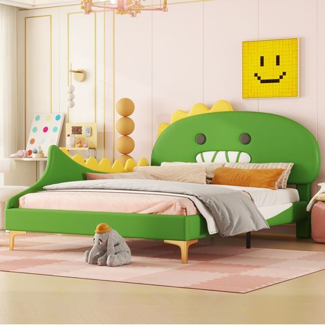 struttura letto 140x200 design dinosauro verde OKMYHOME (1/5)