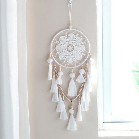 Ornament – Traumfänger von Ichiias – Bunte Feder – Wohndekoration – 65 cm (1/4)